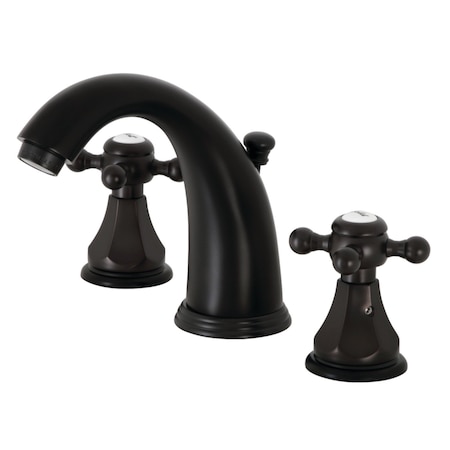 Kingston Brass KB4980BX Widespread Bathroom Faucet with Pop-Up Drain, Matte Black KB4980BX